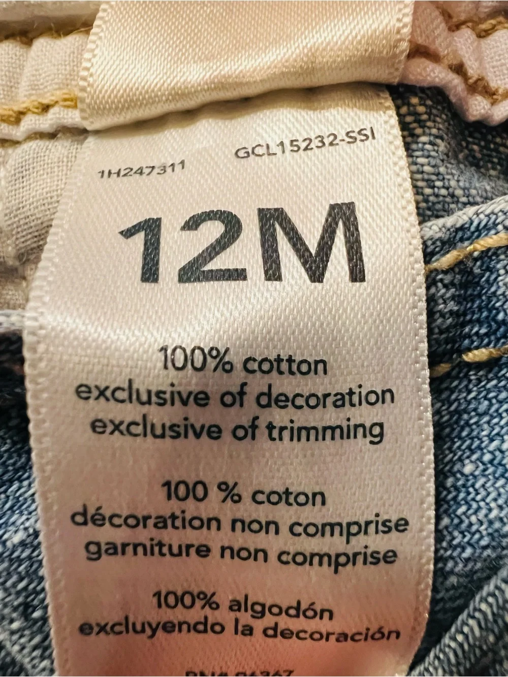 OshKosh B'gosh Light Blue Faded Denim Bib Shortalls for Kids Size 12 Months